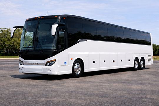 56-passenger charter bus available for charter in Thornton, CO
